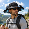 Solar Fan Hat with Dual Cooling Fans, Wide Brim Outdoor Sun Hat